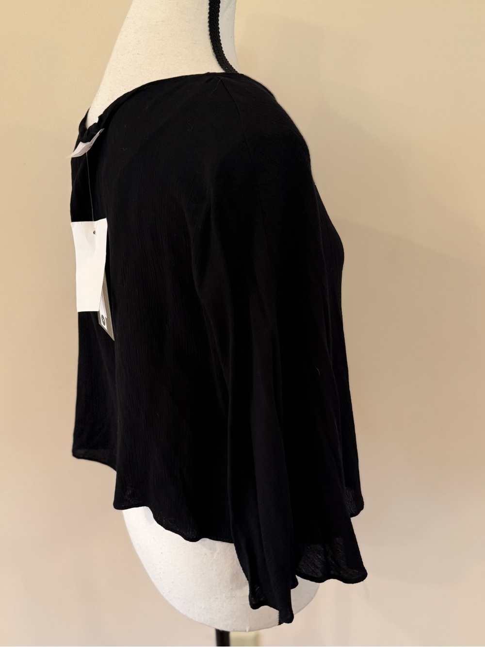 NYMPHE Black Women's Tank Top - Classic Crew Neck size Small - Picture 2 of 7